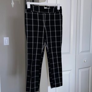 A New Day Black and White Checkered White Pants